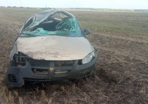 В Лев-Толстовском районе водитель допустила съезд автомобиля в кювет